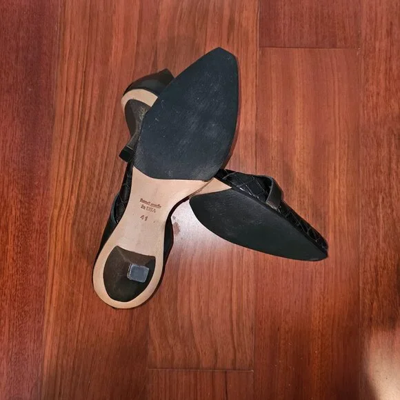 CYDWOQ Vintage Handmade Leather Kitten Heel Pumps – Brown Metallic | US 10/EU 41 - Picture 9 of 12